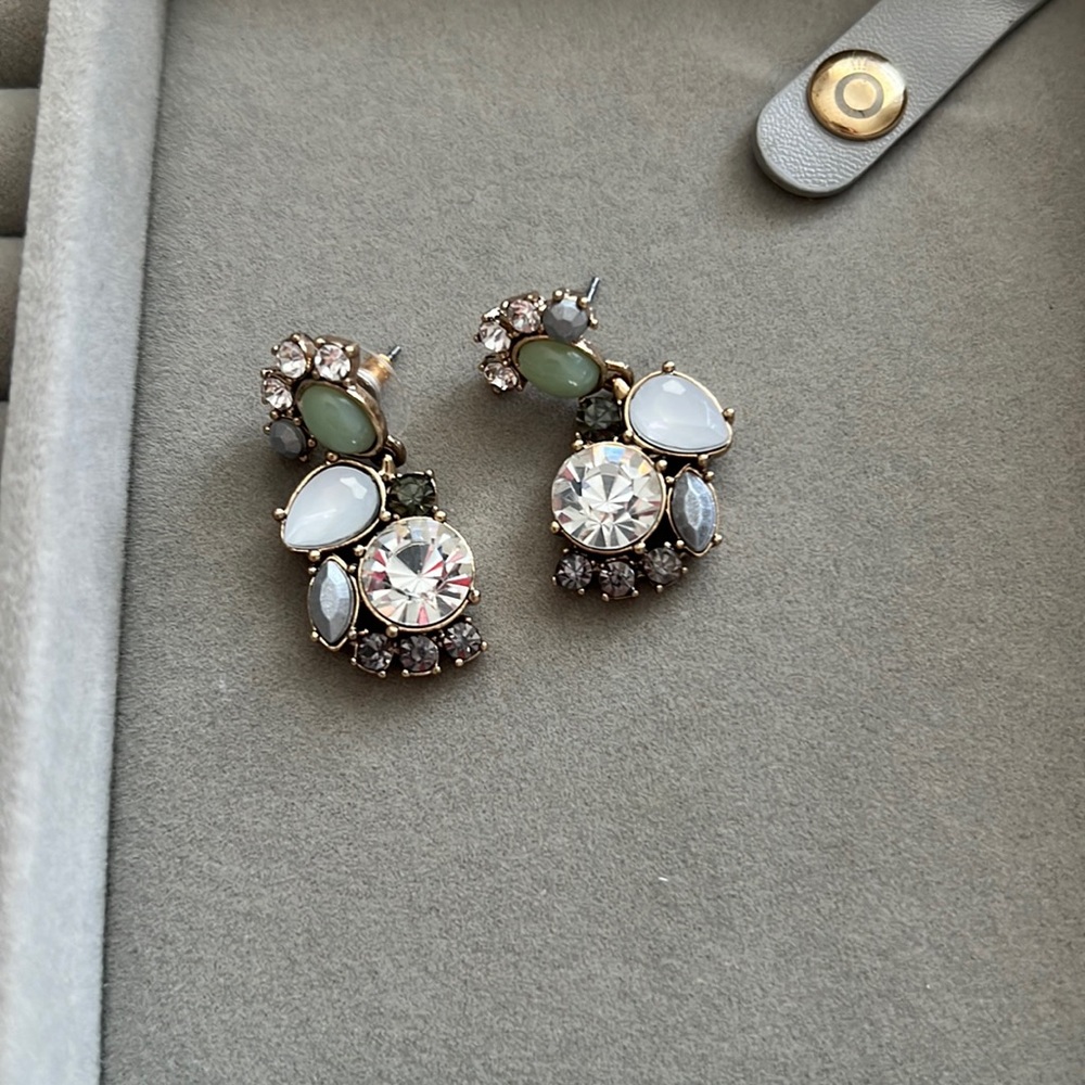 Green and Gray Earrings